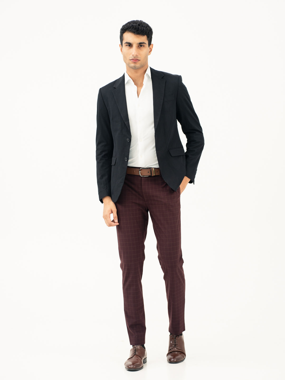 Sangria Wine Checks Formal Pants