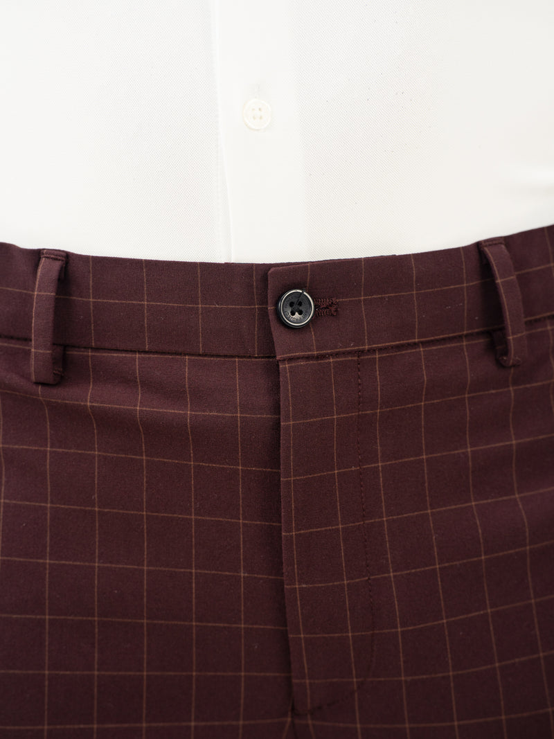 Sangria Wine Checks Formal Pants