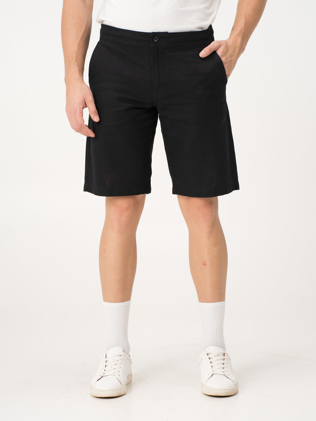 Belvidere Black All Day Lounge Cotton Shorts