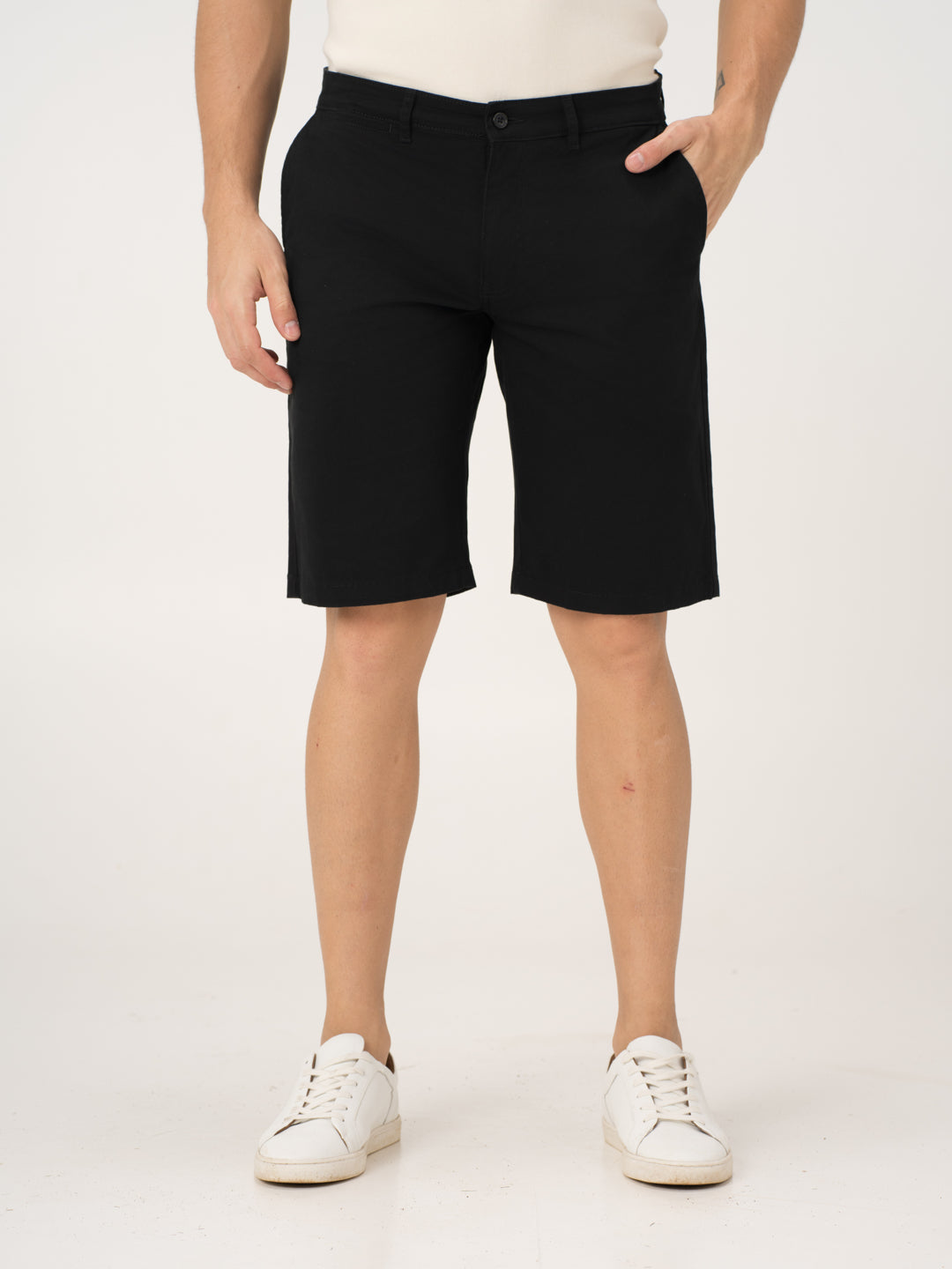 Basquiat Black Stretch Chino Shorts