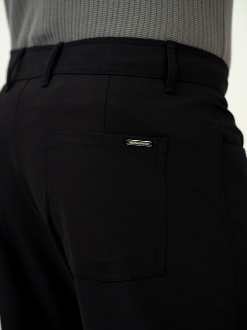 Lunar Black Relaxed Fit Pintuck Pants