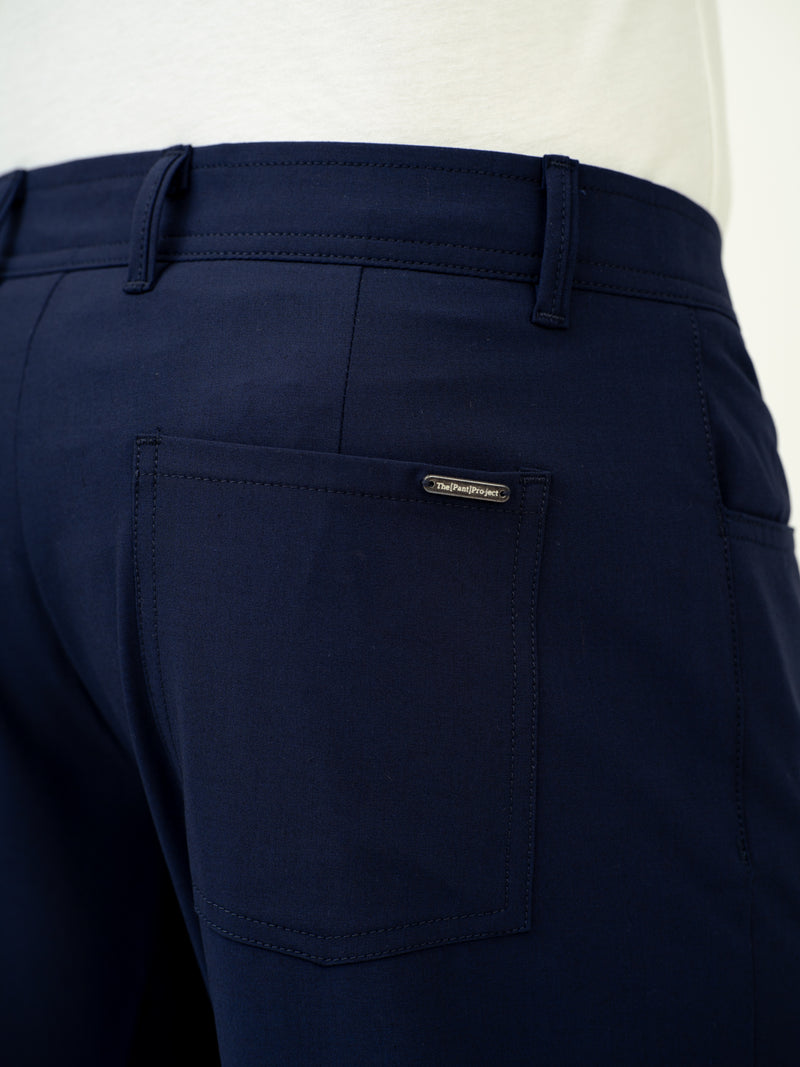 Heaven Navy Relaxed Fit Pintuck Pants