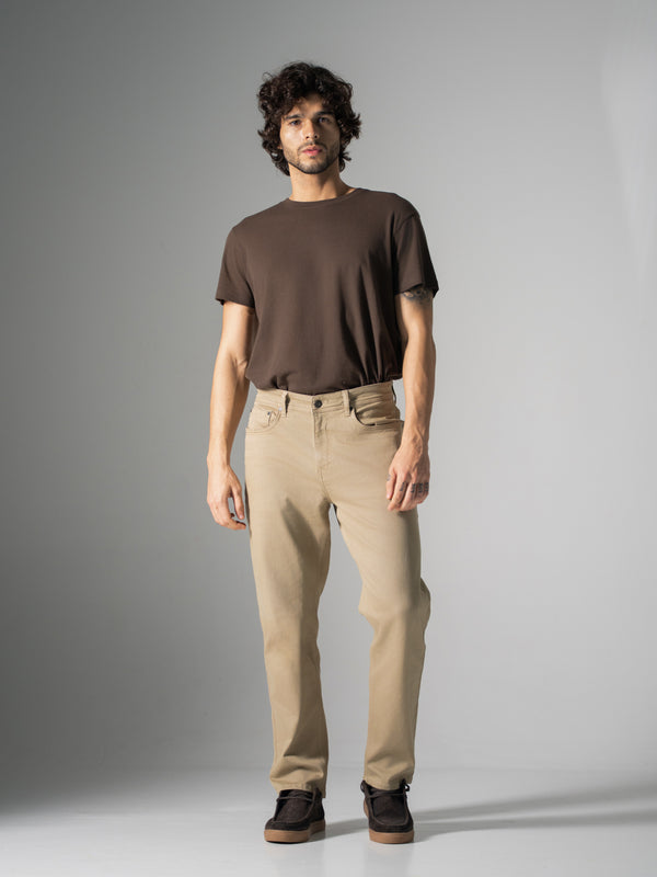Fossil Beige Relaxed Fit Jeans