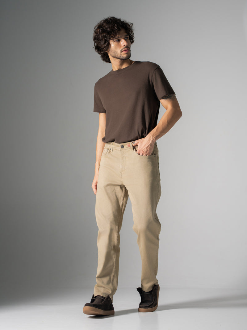 Fossil Beige Relaxed Fit Jeans