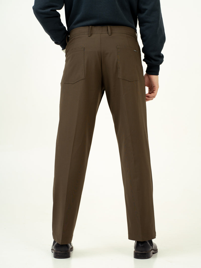 Pine Green Relaxed Fit Pintuck Pants