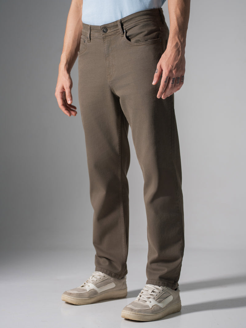 Mossstone Olive Relaxed Fit Jeans