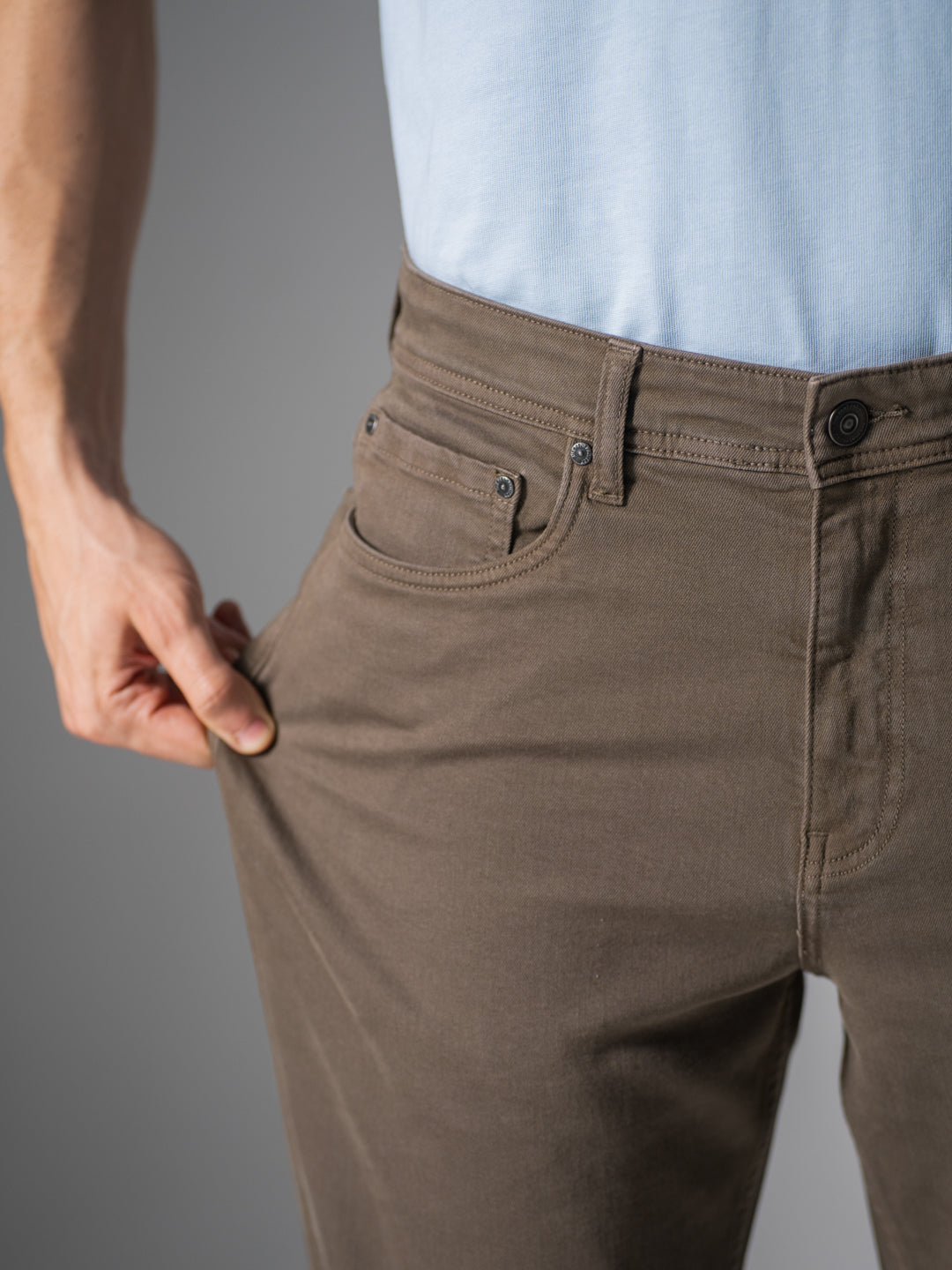 Mossstone Olive Relaxed Fit Jeans