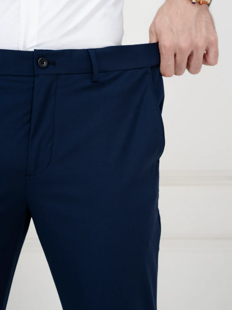 Daily Navy Slim Fit Stretch Formal Pants