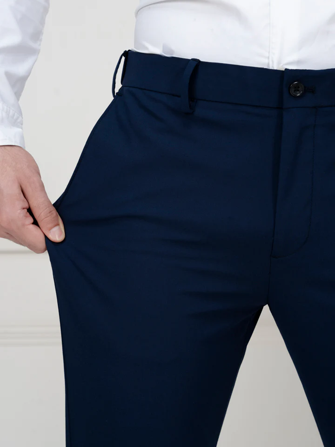 Daily Navy Slim Fit Stretch Formal Pants