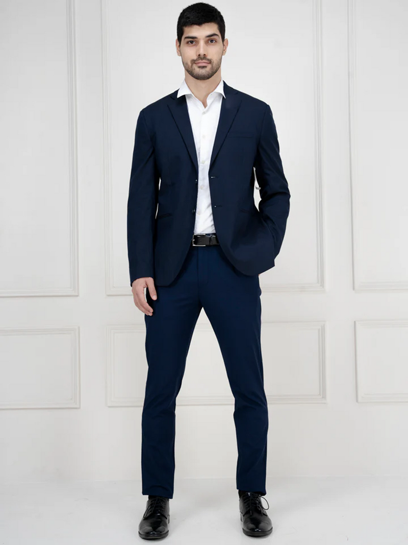 Daily Navy Slim Fit Stretch Formal Pants