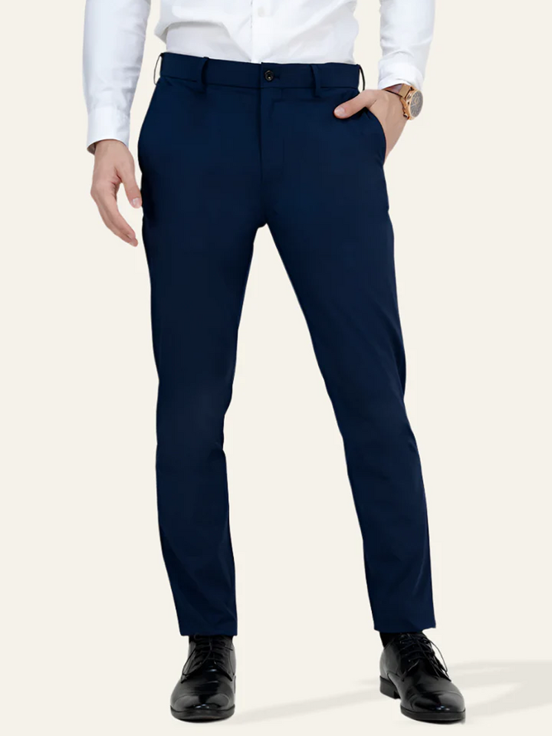 Daily Navy Slim Fit Stretch Formal Pants