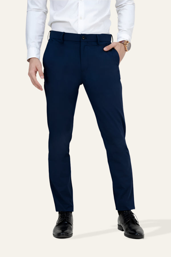 Daily Navy Slim Fit Stretch Formal Pants by The Pant Project