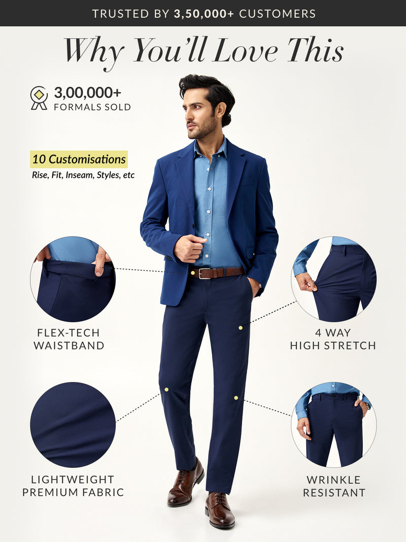 Eco Navy Stretch Pants