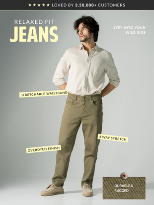 Eucalyptus Olive Relaxed Fit Jeans
