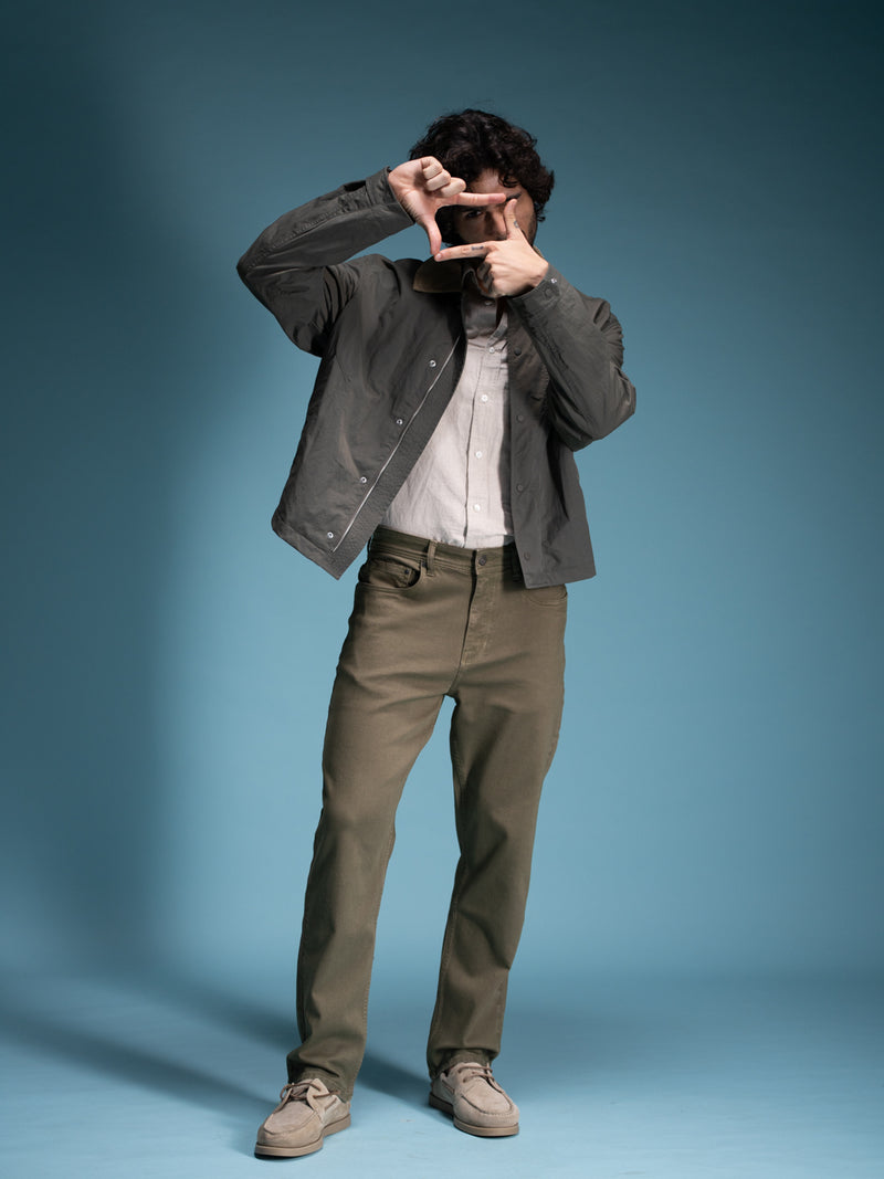 Eucalyptus Olive Relaxed Fit Jeans