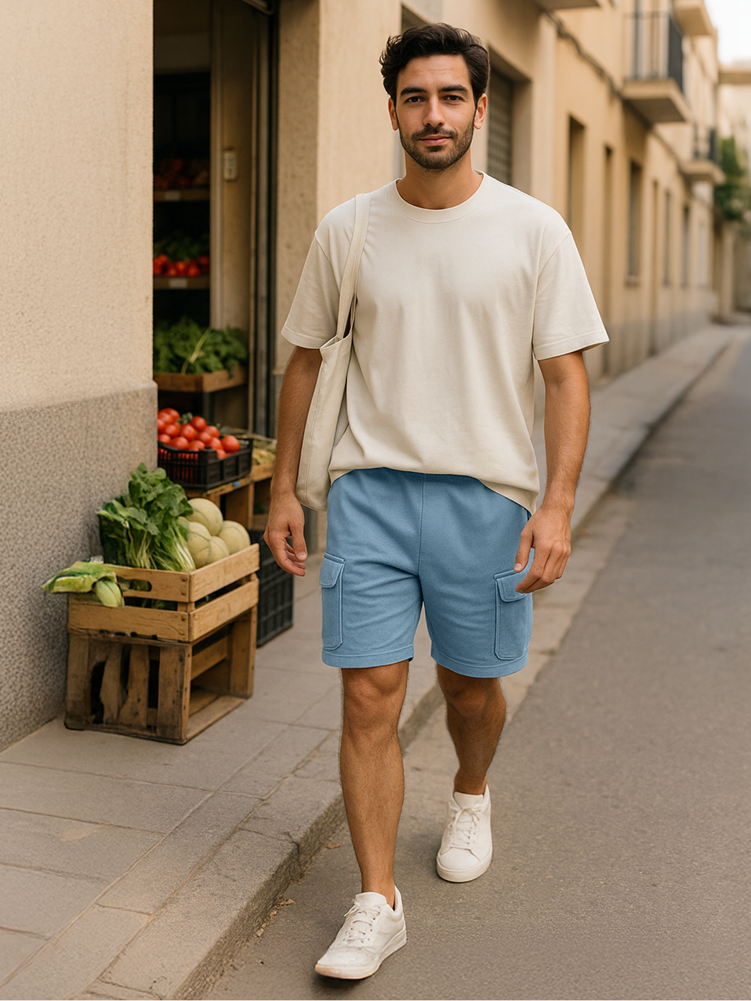 Flip Blue Relaxed Fit Cargo Sweatshorts