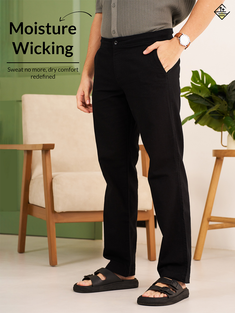 Belvidere Black All Day Lounge Cotton Pants