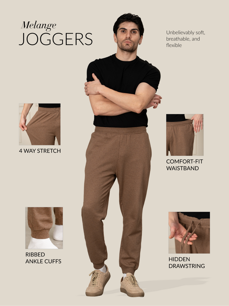 Freya Beige Melange Tapered Fit Joggers