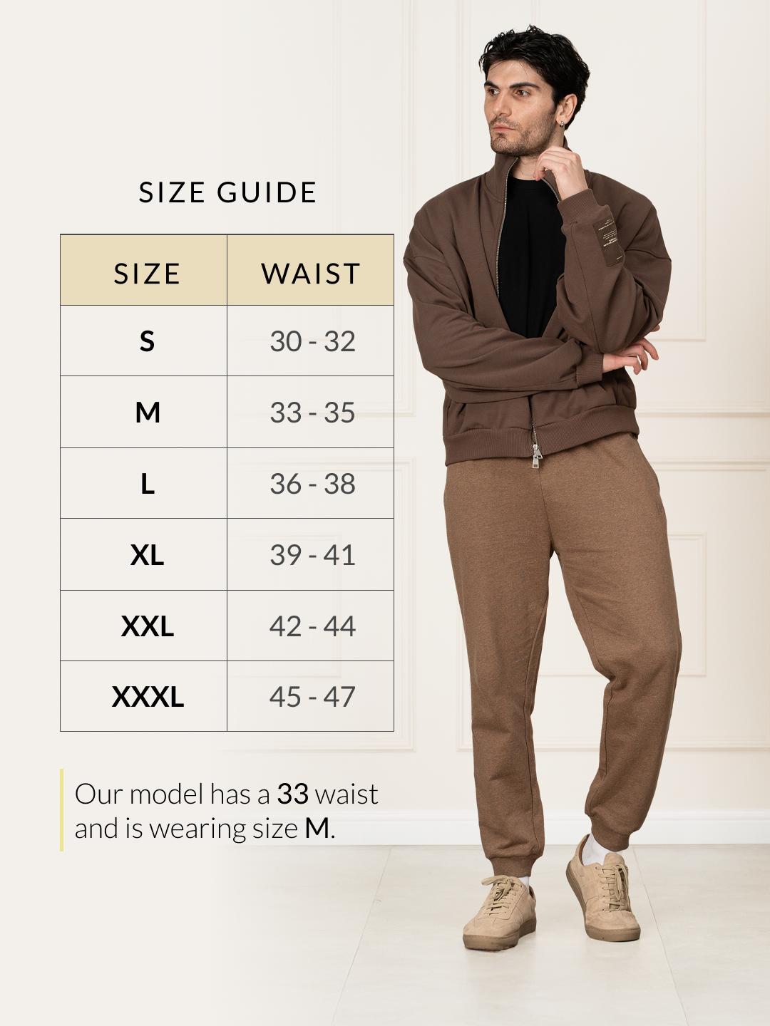 Freya Beige Melange Tapered Fit Joggers