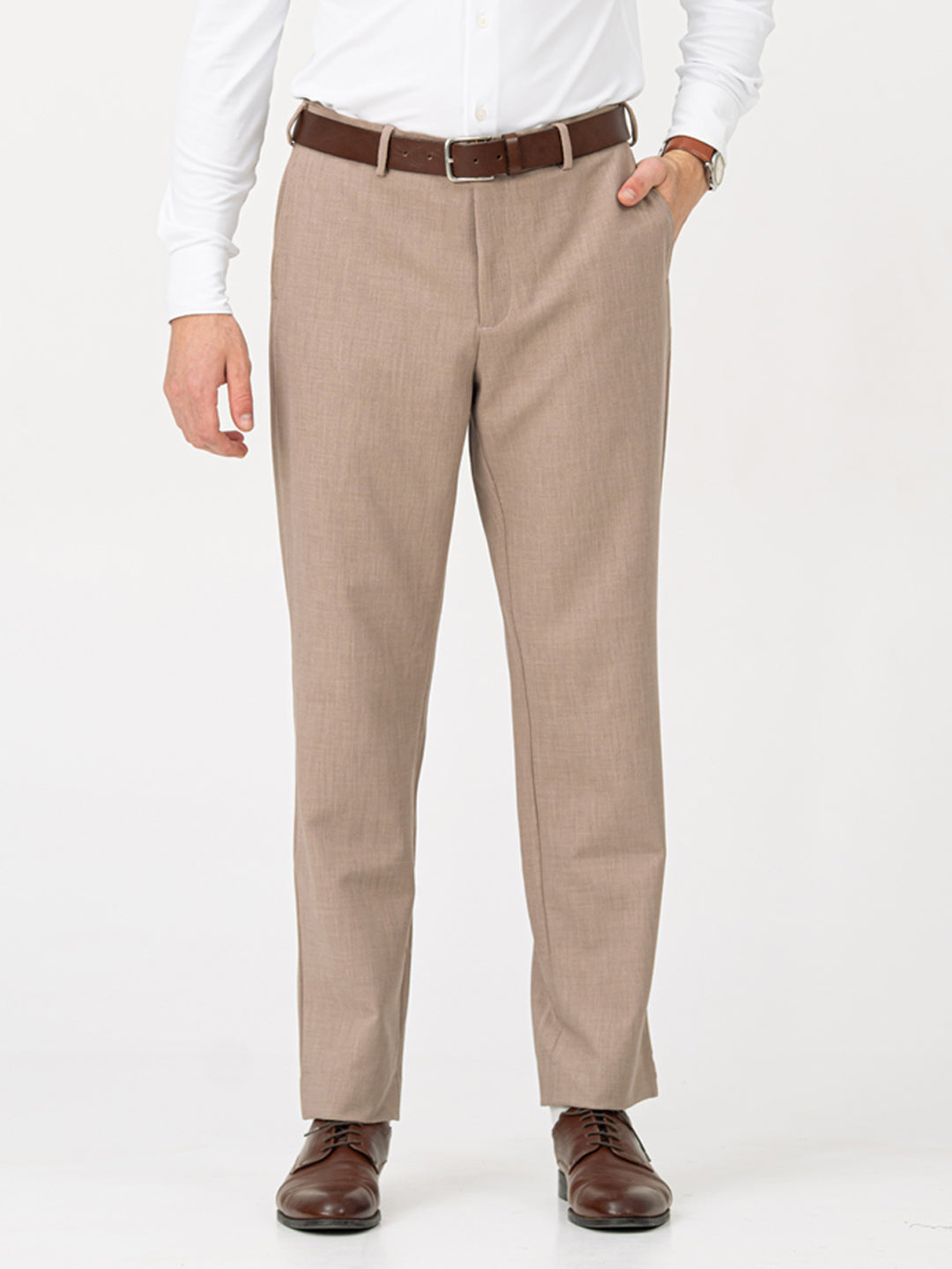 Advisor Brown Pro.Stretch Formal Trousers