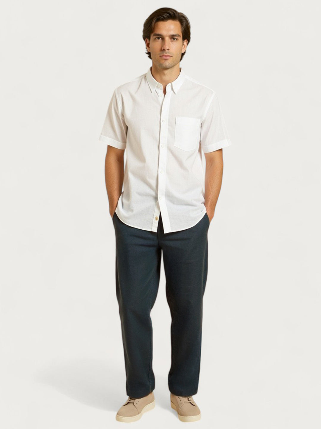 Plantide Green Linen Sorona Pants