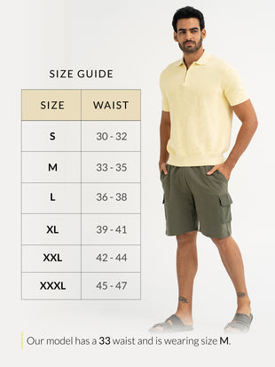 Grover Olive Relaxed Fit Cargo Sweatshorts