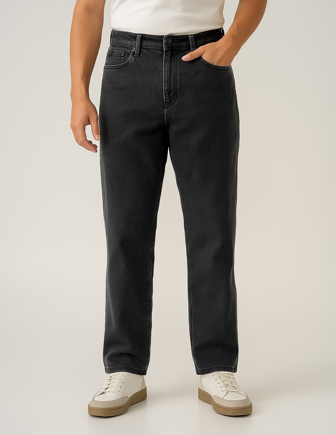 Grunge Grey Relaxed Fit Jeans