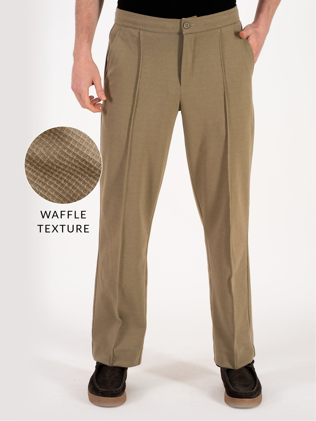 Hawk Khaki Relaxed Fit Power Stretch Korean Pintuck Pants