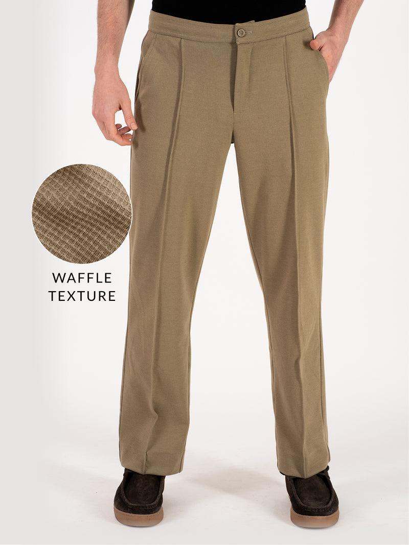 Hawk Khaki Relaxed Fit Power Stretch Korean Pintuck Pants