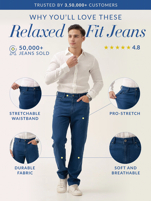Horizon Blue Pro-Stretch Relaxed Fit Jeans