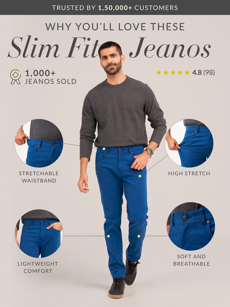 Imperial Blue Slim Fit Jeanos