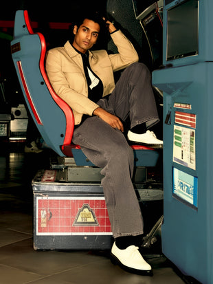 Leadstone Grey Baggy Fit Jeans