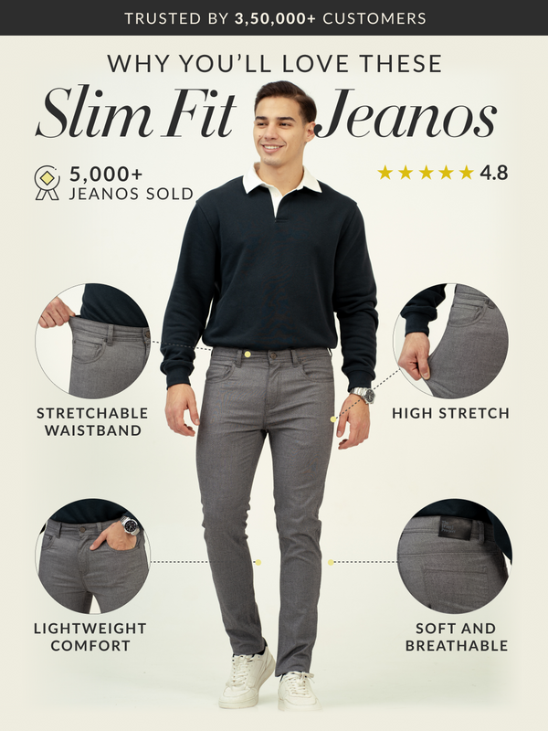 Led Grey Slim Fit Jeanos