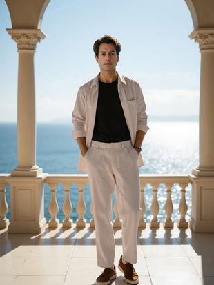 Reflora Cream Linen Sorona Pants