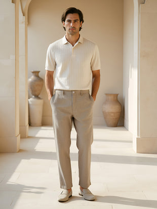 Hushfield Khaki Linen Sorona Pants