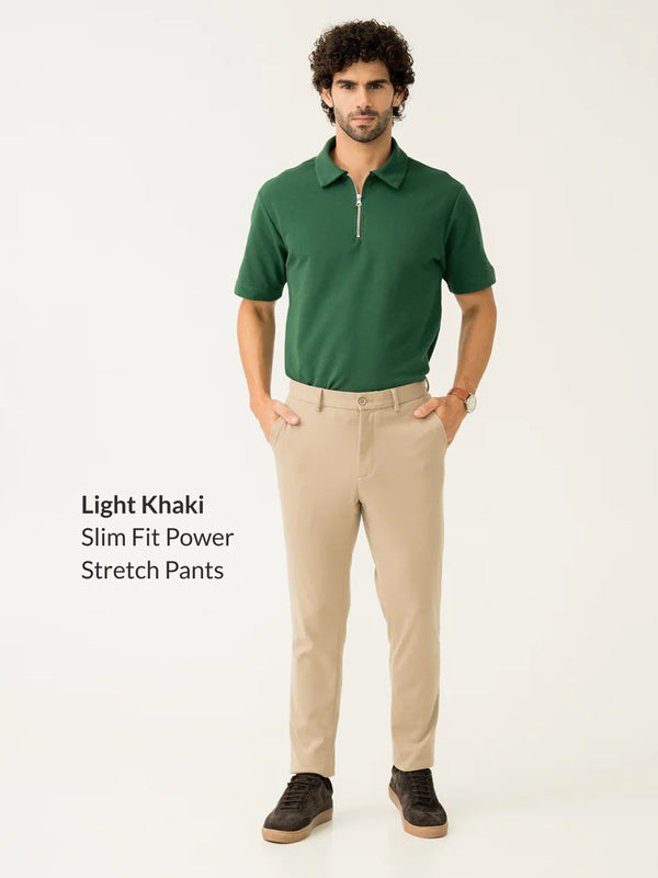 Ready To Wear Modern Slim Fit Power Stretch Pants Bundle of 2