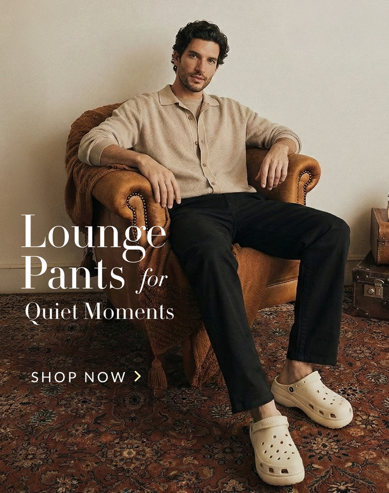 Men's comfortable lounge pants for casual wear, showcasing a relaxed fit and versatile styling by Pant Project.