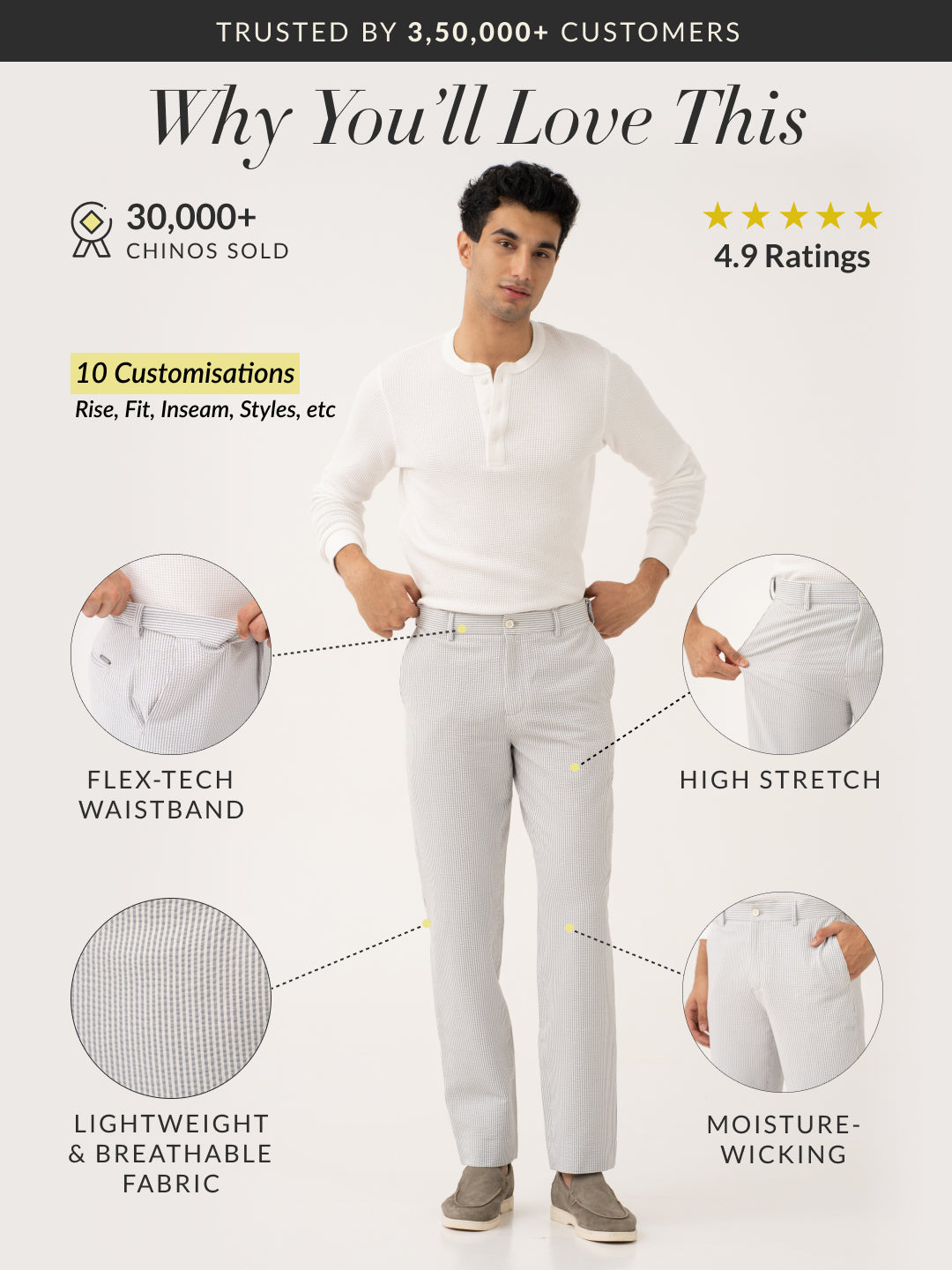 Luna Grey Stripes Seersucker Pants