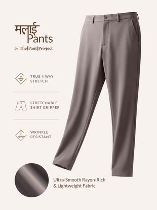 Malai Dark Grey Soft-touch Slim Fit Power Stretch Pants