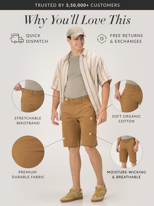 Miso Khaki Chino Shorts