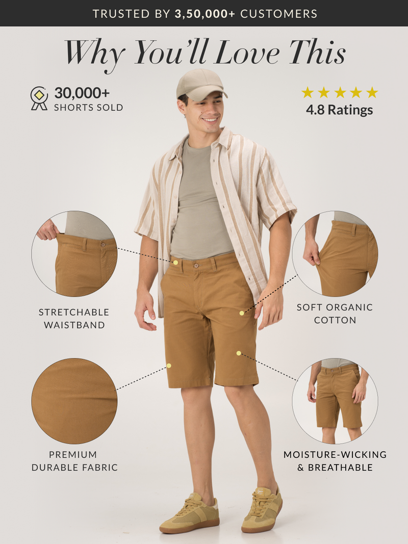 Miso Khaki Chino Shorts