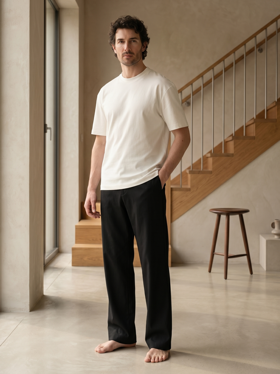 Monaco Black Relaxed Fit Lounge Pants