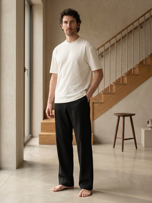 Monaco Black Relaxed Fit Lounge Pants