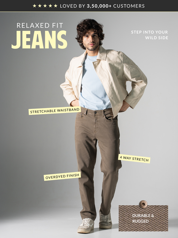 Mossstone Olive Relaxed Fit Jeans