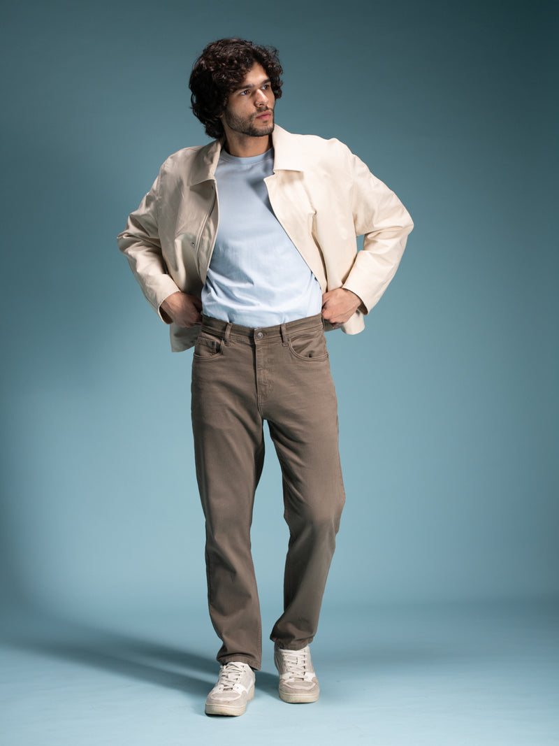 Mossstone Olive Relaxed Fit Jeans