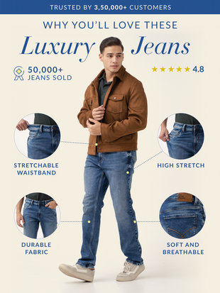 Nebula Blue Luxury Relaxed Fit Jeans