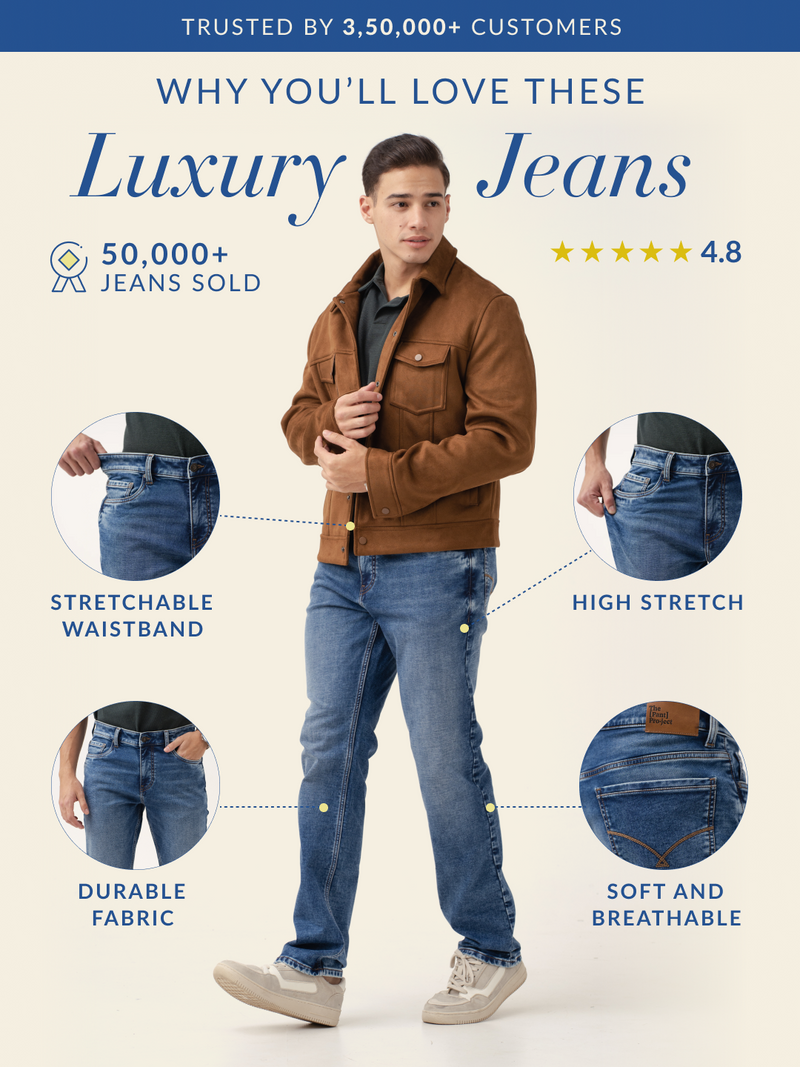 Nebula Blue Luxury Relaxed Fit Jeans