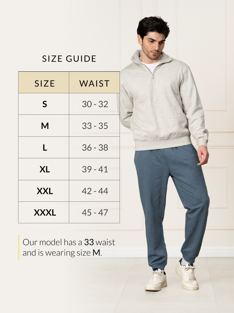 Norse Blue Melange Tapered Fit Joggers