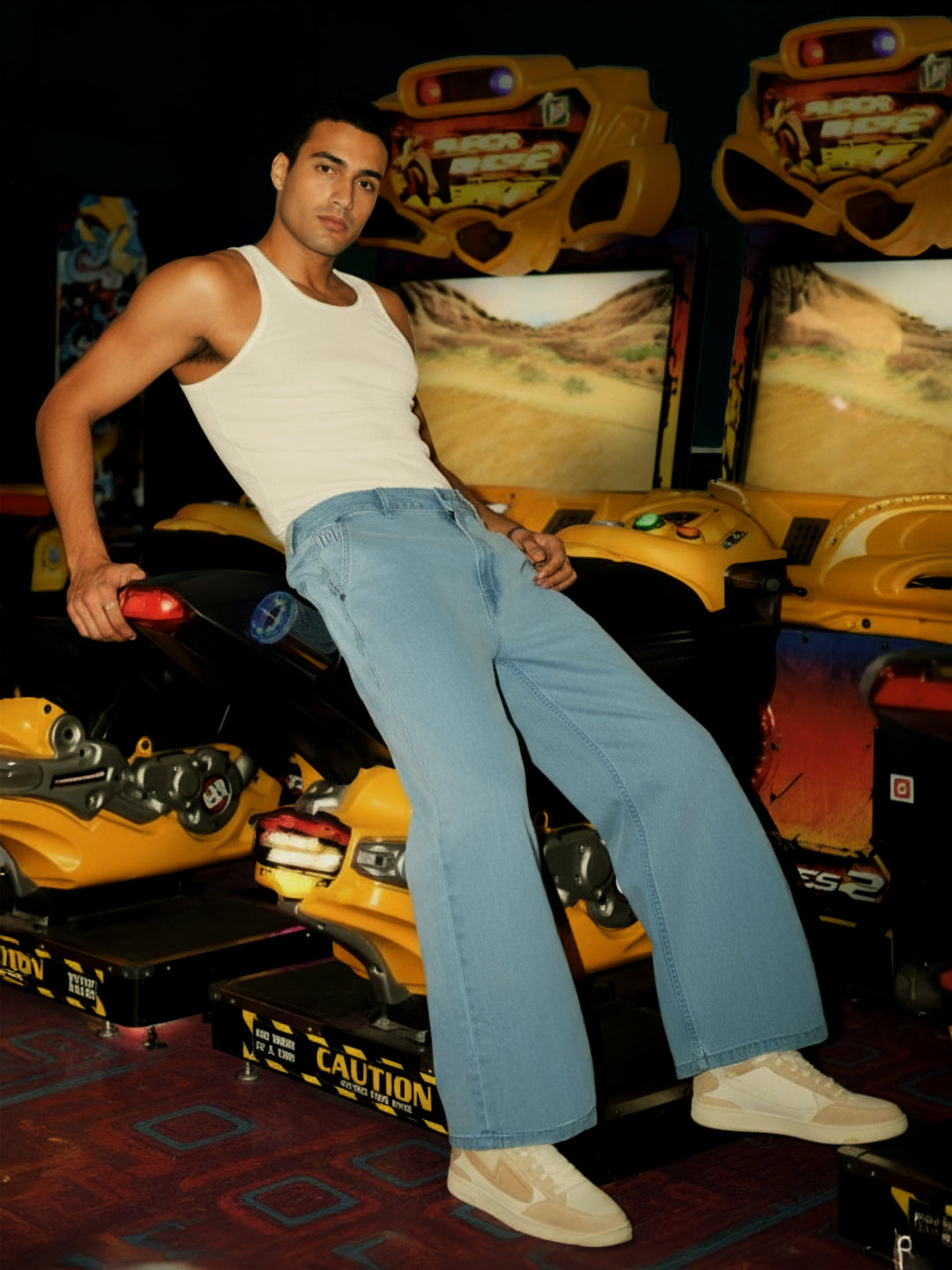 Oasis Blue Baggy Fit Jeans