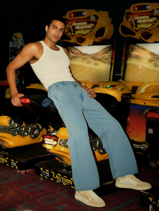 Oasis Blue Baggy Fit Jeans